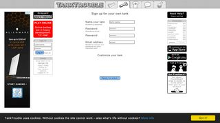 
                            1. Sign up - TANK TROUBLE Online Multiplayer Tank Game