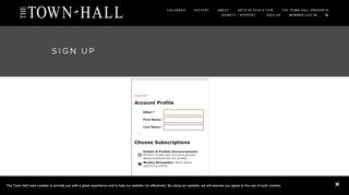 
                            10. Sign Up — The Town Hall