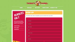 
                            7. Sign Up | Thirsty Camel