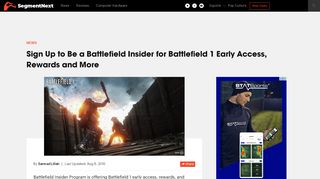 
                            12. Sign Up to Be a Battlefield Insider for Battlefield 1 Early Access ...