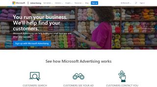 
                            6. Sign up to boost business visibility with search ads - Bing Ads