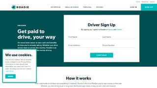 
                            6. Sign Up To Drive with Roadie | Make Money Driving