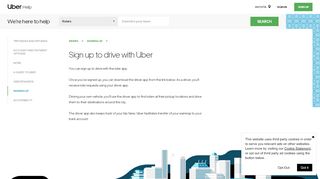 
                            3. Sign up to drive with Uber | Uber Rider Help