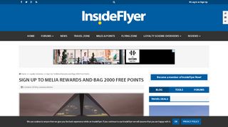 
                            12. Sign Up To Melia Rewards and Bag 2000 Free Points - InsideFlyer UK