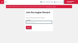 
                            4. Sign up to Norwegian Reward | Norwegian Reward