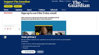 
                            4. Sign up to our Film Today email | Info | The Guardian