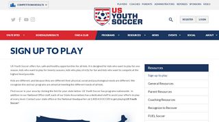 
                            6. Sign up to play - Resources | US Youth Soccer