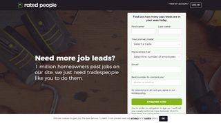 
                            2. Sign Up to Rated People – Access 75000+ Job Leads a Month