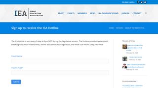 
                            5. Sign up to receive the IEA Hotline | IEA