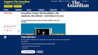 
                            8. Sign up to the Guardian's daily email | Info | The Guardian