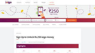 
                            3. Sign Up to Unlock Rs.250 ixigo money
