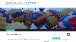 
                            1. Sign up via email – Can you cross the street?