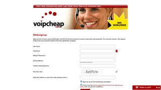 
                            4. Sign up - VoipCheap | Free voip calls are one step away!