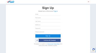 
                            1. Sign Up - vPost