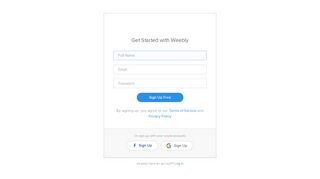 
                            7. Sign Up - Weebly