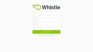 
                            10. Sign up - Whistle