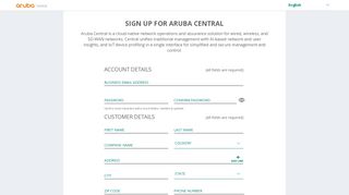 
                            3. Sign up with Aruba Cloud Platform - Aruba Central