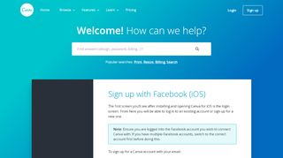 
                            12. Sign up with Facebook (iOS) - Canva Help Center - Canva Support