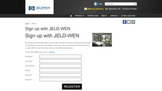 
                            8. Sign up with JELD-WEN