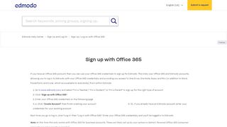 
                            8. Sign up with Office 365 – Edmodo Help Center