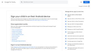 
                            11. Sign your child in on their Android device - Google For Families Help