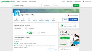 
                            8. Signal 88 Security Employee Benefits and Perks | Glassdoor
