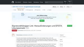 
                            12. Signaturabhängiger Link: Herausforderungen und EFSTA ... - GitHub