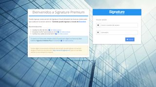 
                            10. Signature Cloud Premium: Iniciar Sesión