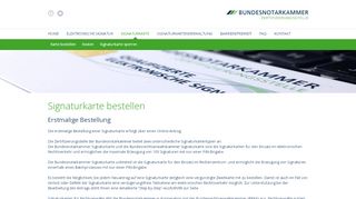 
                            2. Signaturkarte bestellen | Zertifizierungsstelle der Bundesnotarkammer