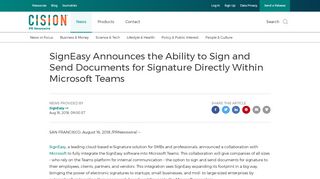 
                            9. SignEasy Announces the Ability to Sign and Send Documents for ...
