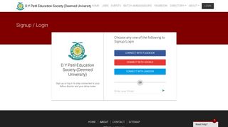 
                            12. SignIn / SignUp - D Y Patil Education Society (Deemed University)