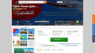 
                            1. Signin Travels (p)ltd, Tirupathi HO - Travel Agents in Tirupati - Justdial