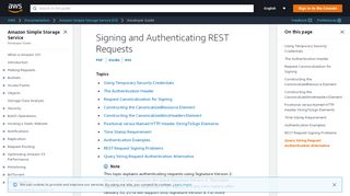 
                            2. Signing and Authenticating REST Requests - Amazon Simple Storage ...