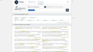 
                            3. signing fee - Traduction française – Linguee