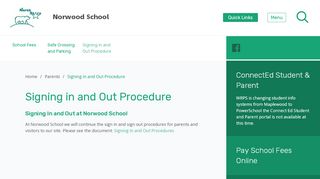 
                            2. Signing in and Out Procedure | Norwood School