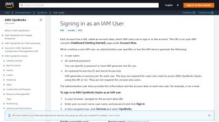 
                            12. Signing in as an IAM User - AWS OpsWorks - AWS Documentation