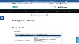 
                            13. Signing In to Cox WiFi