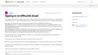 
                            5. Signing in to Office365 Email - Microsoft Community