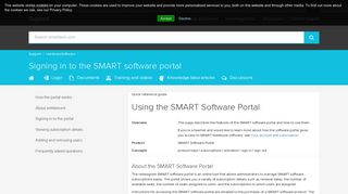 
                            4. Signing in to the SMART software portal - SMART Technologies
