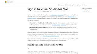 
                            4. Signing in to Visual Studio for Mac - Microsoft Docs