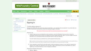 
                            2. Signing In - WikiFoundry Central