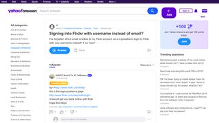 
                            7. Signing into Flickr with username instead of email? | Yahoo Answers