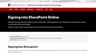 
                            13. Signing into SharePoint Online | Division of Information Technology