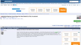 
                            11. Signing Lionel Messi for Real Madrid in fifa 14 android - FIFA 14 ...