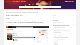 
                            9. Signing out of your account – SoundCloud Help Center