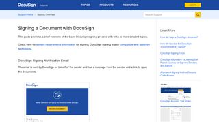 
                            3. Signing Overview | DocuSign Support Center