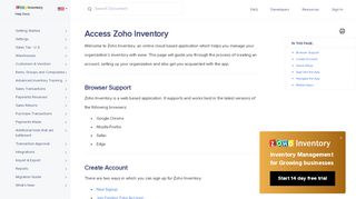 
                            9. Signing Up and Accessing Zoho Inventory:: User Guide | Zoho Inventory
