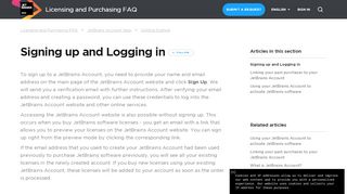 
                            6. Signing up and Logging in – Licensing and Purchasing FAQ - JetBrains