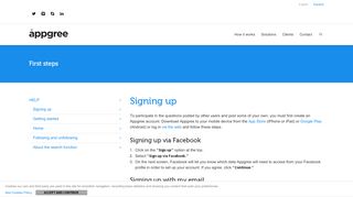 
                            6. Signing up - Appgree
