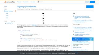 
                            7. Signing up Codewars - Stack Overflow